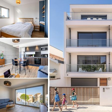 South-Of-France T2 Neuf Haut De Gamme, Climatise, Parking Gratuit, 2Eme Ligne Balcon 3 การ์นง-ปลาจ ภายนอก รูปภาพ